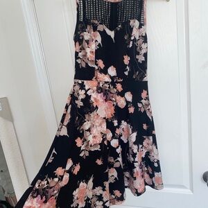 “Sweetheart” Floral Net Skater Dress